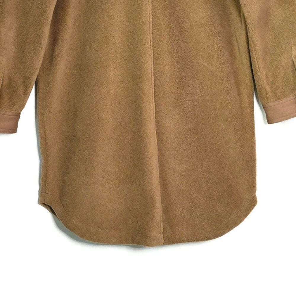 BlankNYC Fleece Shacket Camel Tan Button Down Long Jacket Size S Oversized - Picture 10 of 16
